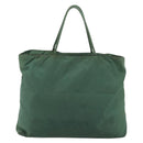 PRADA Tote Bag Nylon Green Silver Auth 174789-2