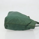 PRADA Tote Bag Nylon Green Silver Auth 174789-3