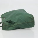 PRADA Tote Bag Nylon Green Silver Auth 174789-4