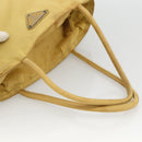 PRADA Hand Bag Nylon Yellow Silver Auth 174791-7