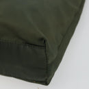 PRADA Hand Bag Nylon Green Silver Auth 174792-9