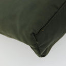 PRADA Hand Bag Nylon Green Silver Auth 174792-16