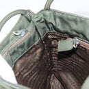 PRADA Hand Bag Nylon Green Silver Auth 174792-20