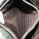 PRADA Hand Bag Nylon Green Silver Auth 174792-23
