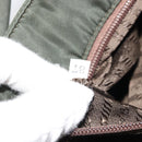 PRADA Hand Bag Nylon Green Silver Auth 174792-12