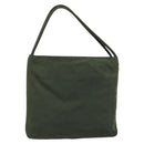PRADA Hand Bag Nylon Green Silver Auth 174792-2