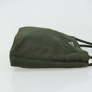 PRADA Hand Bag Nylon Green Silver Auth 174792-3