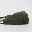 PRADA Hand Bag Nylon Green Silver Auth 174792-4