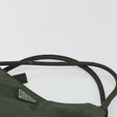 PRADA Hand Bag Nylon Green Silver Auth 174792-8
