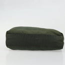 PRADA Hand Bag Nylon Green Silver Auth 174792-5