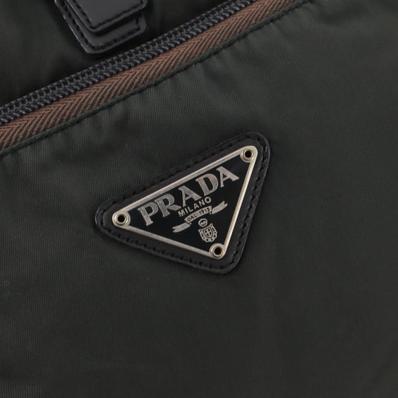 PRADA Backpack Nylon Gray Silver Auth 174793A