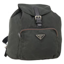 PRADA Backpack Nylon Gray Silver Auth 174793A-1