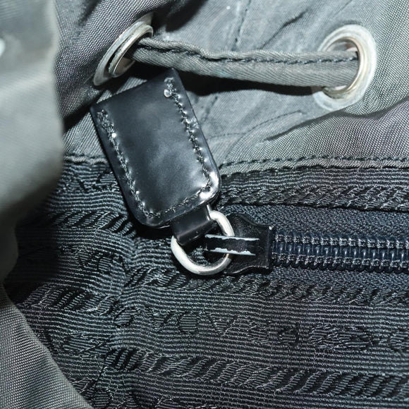 PRADA Backpack Nylon Gray Silver Auth 174793A