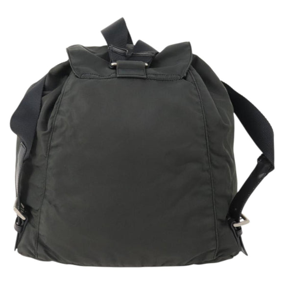 PRADA Backpack Nylon Gray Silver Auth 174793A