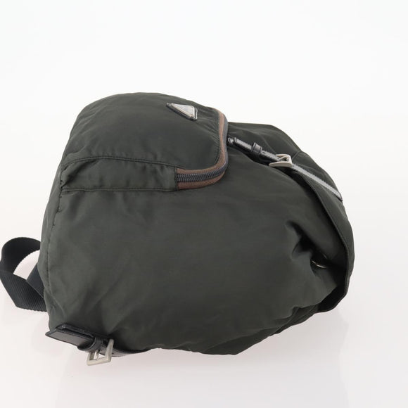 PRADA Backpack Nylon Gray Silver Auth 174793A