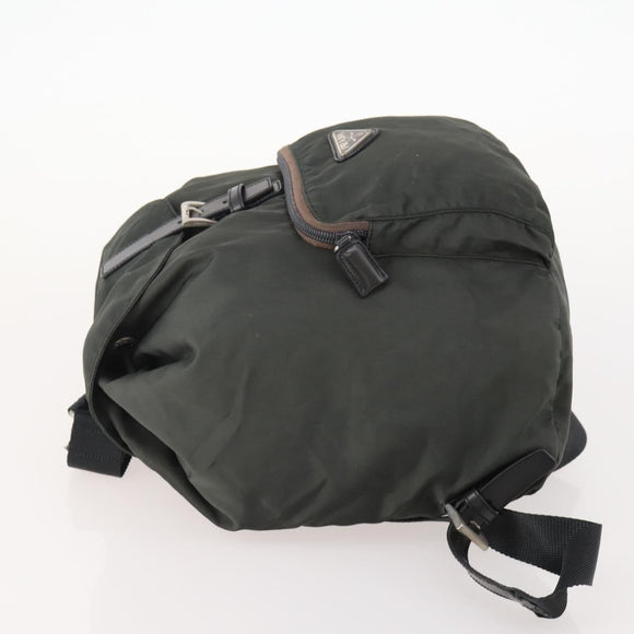 PRADA Backpack Nylon Gray Silver Auth 174793A