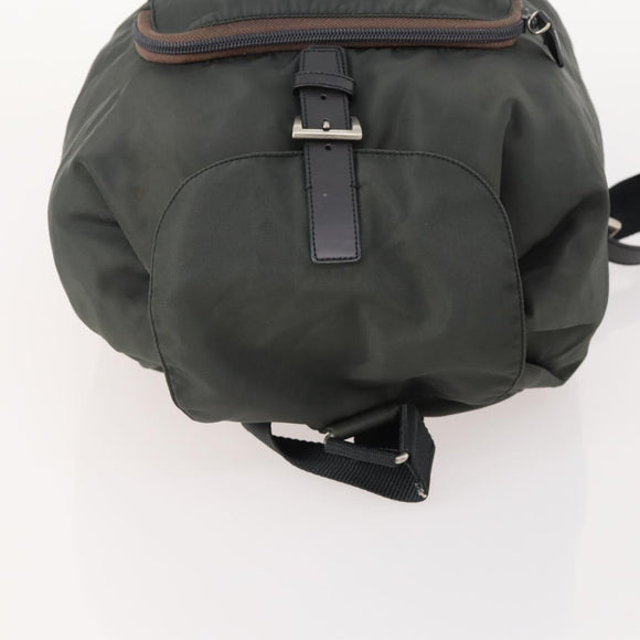 PRADA Backpack Nylon Gray Silver Auth 174793A