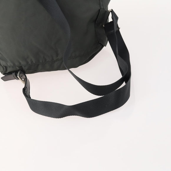 PRADA Backpack Nylon Gray Silver Auth 174793A