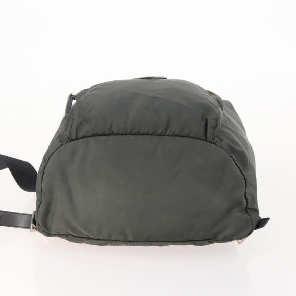PRADA Backpack Nylon Gray Silver Auth 174793A