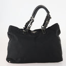 PRADA Hand Bag Nylon 2 Set Black White Auth 174802-2