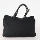 PRADA Hand Bag Nylon 2 Set Black White Auth 174802-3