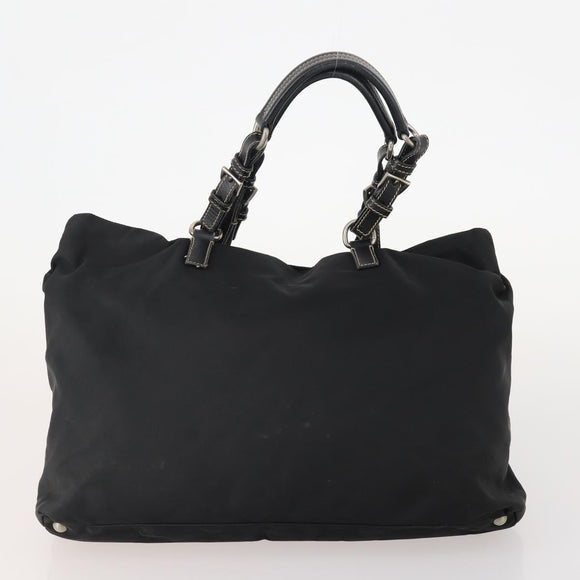 PRADA Hand Bag Nylon 2 Set Black White Auth 174802