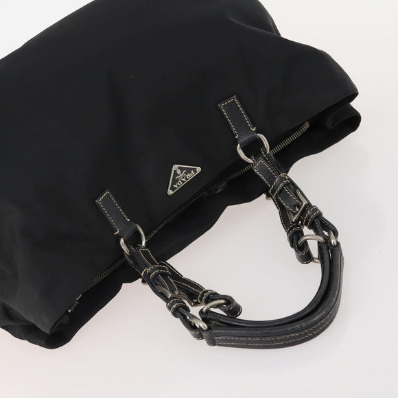 PRADA Hand Bag Nylon 2 Set Black White Auth 174802