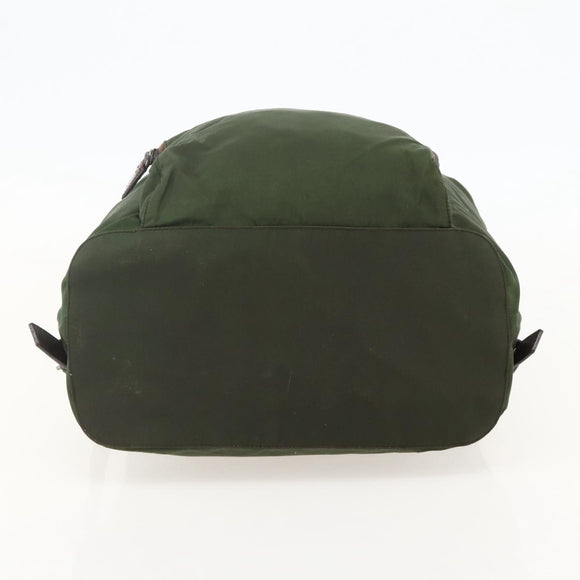 PRADA Backpack Nylon Green Auth 174836