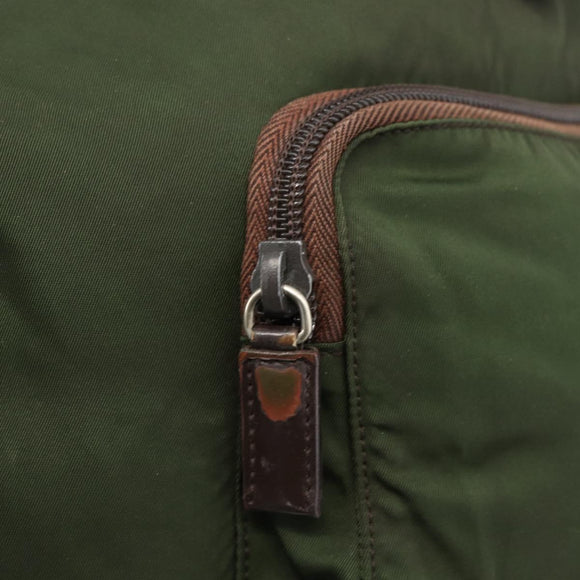 PRADA Backpack Nylon Green Auth 174836