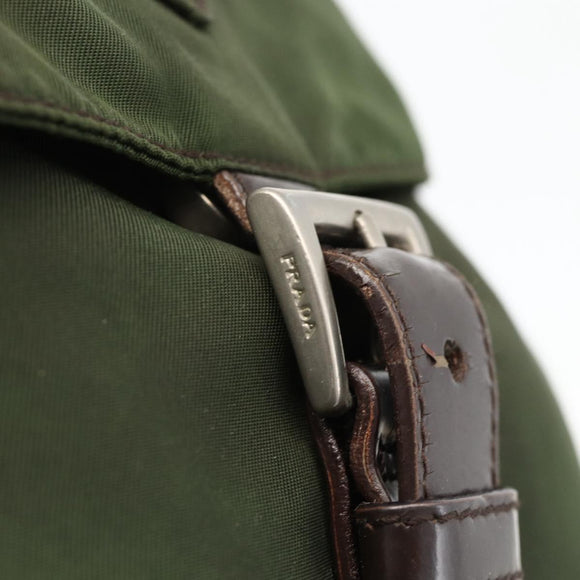 PRADA Backpack Nylon Green Auth 174836