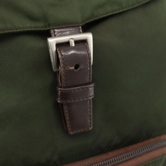 PRADA Backpack Nylon Green Auth 174836