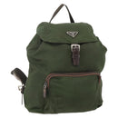 PRADA Backpack Nylon Green Auth 174836-1