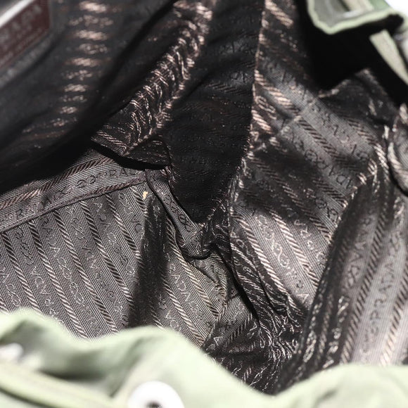 PRADA Backpack Nylon Green Auth 174836