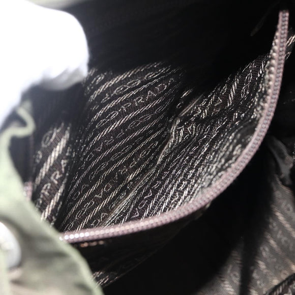 PRADA Backpack Nylon Green Auth 174836