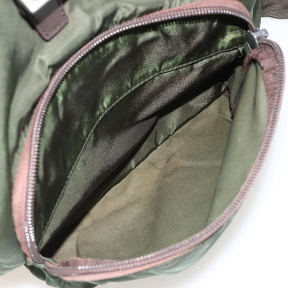 PRADA Backpack Nylon Green Auth 174836