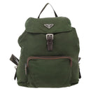 PRADA Backpack Nylon Green Auth 174836-13