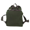 PRADA Backpack Nylon Green Auth 174836-2