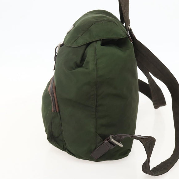 PRADA Backpack Nylon Green Auth 174836