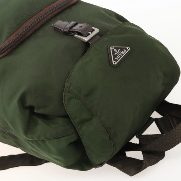 PRADA Backpack Nylon Green Auth 174836