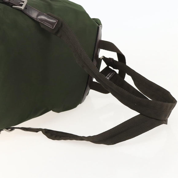 PRADA Backpack Nylon Green Auth 174836