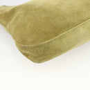 BALLY Shoulder Bag Suede Green Silver Auth 174837-15
