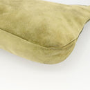 BALLY Shoulder Bag Suede Green Silver Auth 174837-16