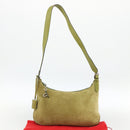 BALLY Shoulder Bag Suede Green Silver Auth 174837-12