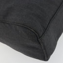 PRADA Hand Bag Canvas Silver Black Auth 174853-17
