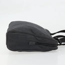 PRADA Hand Bag Canvas Silver Black Auth 174853-3