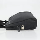 PRADA Hand Bag Canvas Silver Black Auth 174853-4
