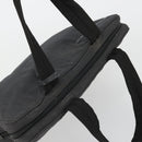 PRADA Hand Bag Canvas Silver Black Auth 174853-6