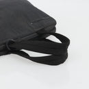 PRADA Hand Bag Canvas Silver Black Auth 174853-7