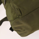 PRADA Backpack Nylon Khaki Silver Auth 174854-17