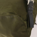 PRADA Backpack Nylon Khaki Silver Auth 174854-18